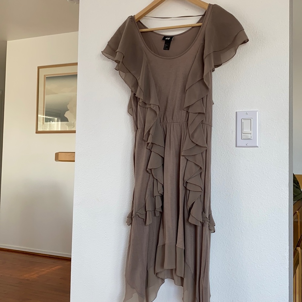 HM taupe tone dress